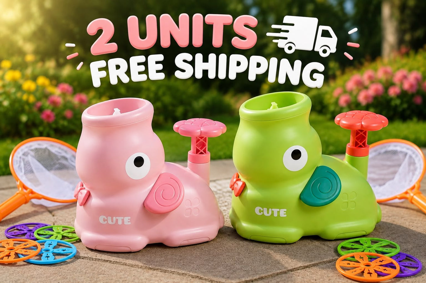 Cute Duck Flying Disc Launcher Set for Kids