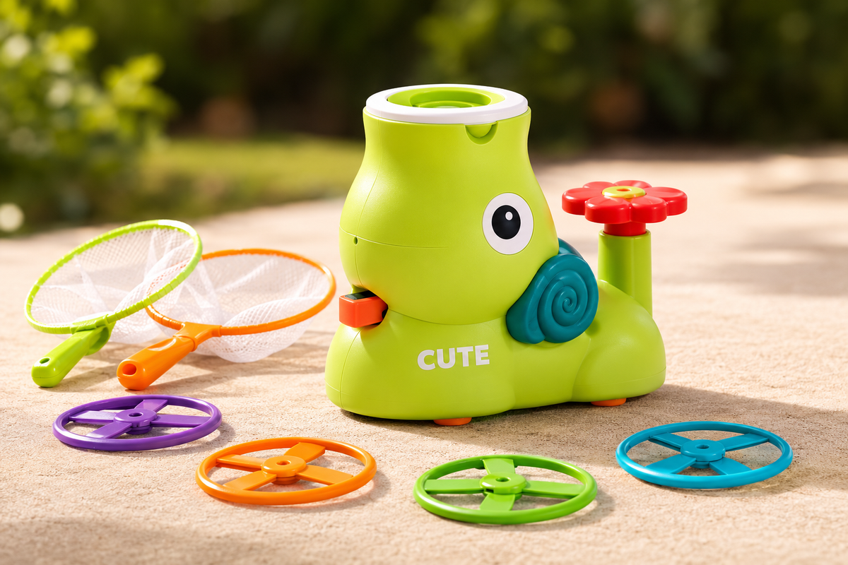 Cute Duck Flying Disc Launcher Set for Kids