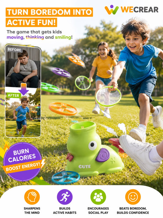 Cute Duck Flying Disc Launcher Set for Kids