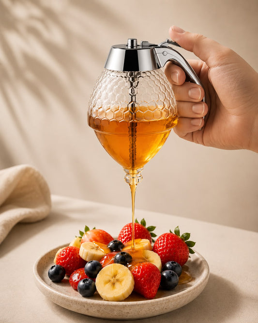 Glass Honey Dispenser/Syrup Dispenser