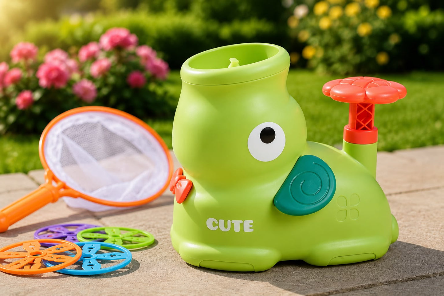 Cute Duck Flying Disc Launcher Set for Kids